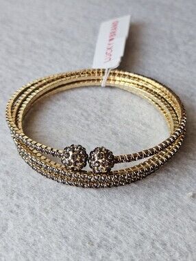 Lucky Brand Gold-Tone Pavé Multi-Wrap Bracelet